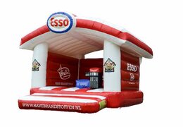 Opblaasbaar springkussen in huisstijl van Esso op maat gemaakt