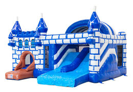 Acquista online il castello gonfiabile Multiplay con stampa di mattoni e scivolo