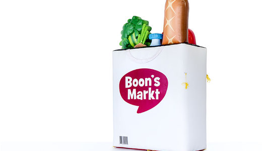 Acquista online la replica del prodotto gonfiabile della borsa della spesa Boon's Markt personalizzata. Ricevi le tue promozioni gonfiabili online su JB Gonfiabili Italia