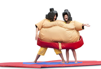 Opblaasbare tweelingsumopakken voor kids kopen. Bestel springkussens nu online bij JB Inflatables Nederland