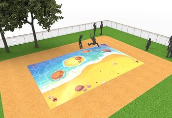 Inflatable springberg in beach thema kopen voor kinderen. Bestel opblaasbare airmountain nu online bij JB Inflatables Nederland