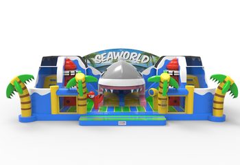 Opblaasbaar springkussen park 15 meter met seaworld thema voor kinderen kopen
