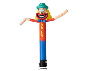 Bestel een 5m skydancer party clown met open tekst online bij JB Inflatables Nederland. Standaard opblaasbare skydancers & skytubes worden snel geleverd