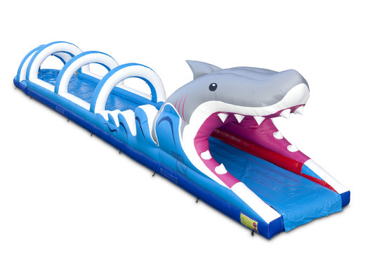 Spettacolare scivolo gonfiabile per pancia di squalo lungo 18 metri per bambini. Comprare ora gli scivoli gonfiabili per il ventre online su JB Gonfiabili Italia