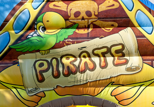 Scivolo extra largo del mondo dei pirati multigiocatore con ostacoli 3D per i bambini. Ordina ora gli scivoli gonfiabili online su JB Gonfiabili Italia