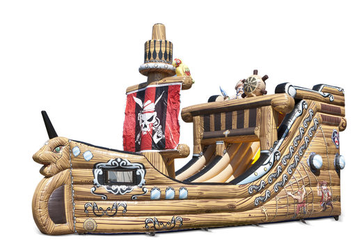 Scivolo gonfiabile della nave dei pirati dalla forma sorprendente con fantastici oggetti 3D e stampe a colori per i tuoi bambini. Ordina ora gli scivoli gonfiabili online su JB Gonfiabili Italia