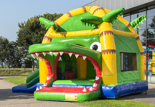 Zamów super nadmuchiwany zamek krokodylowy Multifun ze zjeżdżalnią dla dzieci. Kup dmuchane zamki do skakania online w JB Dmuchańce Polska