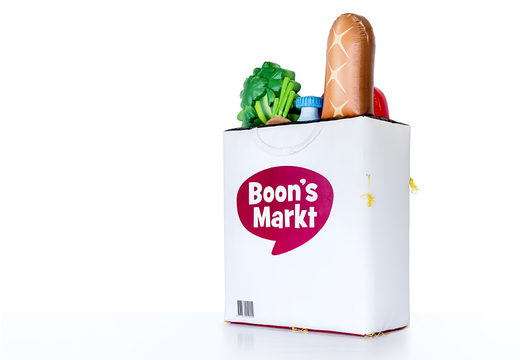 Acquista online la replica del prodotto gonfiabile della borsa della spesa Boon's Markt personalizzata. Ricevi le tue promozioni gonfiabili online su JB Gonfiabili Italia
