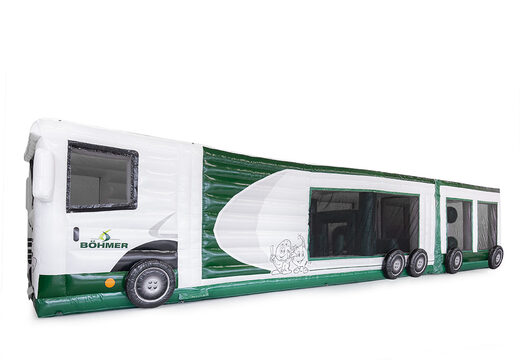 Acquista un percorso a ostacoli Böhmer personalizzato in tema camion. Ordina ora i percorsi ad ostacoli gonfiabili online su JB Gonfiabili Italia