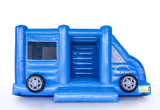Acquista castello gonfiabile personalizzati Man Truck and Bus personalizzati di colore blu in diverse forme e dimensioni da JB Gonfiabili Italia; Specialista in articoli pubblicitari gonfiabili come castello gonfiabile su misura