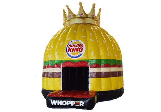 Acquista su misura Burger King Whopper - castello gonfiabile rotondo a cupola con la grande corona 3D da JB Gonfiabili Italia. Richiedi ora un design gratuito per gonfiabili personalizzati nella tua identità aziendale