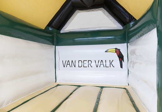 I castello gonfiabile midi dell'Hotel van der Valk su misura possono essere utilizzati sia per l'esterno che per l'interno. Ordina castello gonfiabile personalizzati su misura da JB Gonfiabili Italia