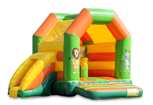 Midi multifun castello gonfiabile per bambini in vendita a tema giungla. Disponibile online presso JB Gonfiabili Italia