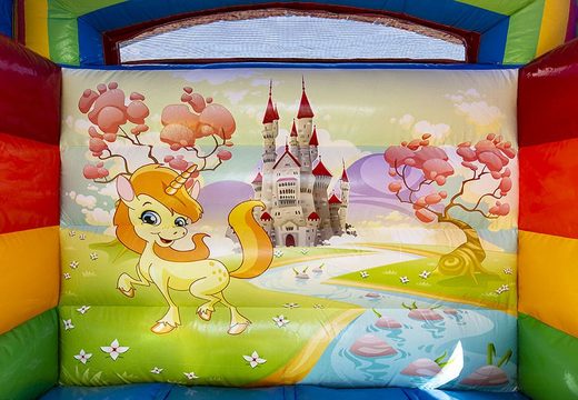 Piccolo castello gonfiabile multifun a tema unicorno in vendita per bambini. Acquista castelli gonfiabili online su JB Gonfiabili Italia