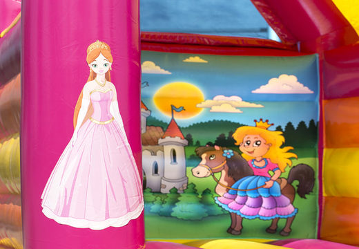Castello gonfiabile midi con tema principessa da acquistare per i bambini. Ordina i castelli gonfiabili su JB Gonfiabili Italia online