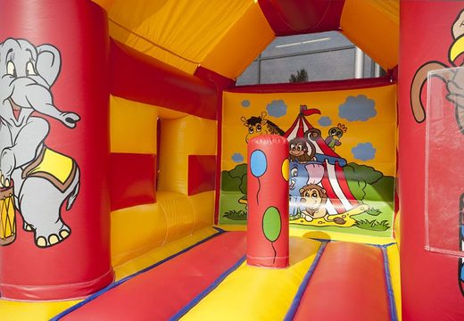Castello gonfiabile multifun a tema midi circo con tetto in vendita su JB Gonfiabili Italia online