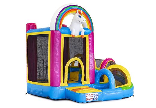 Mini castello gonfiabile multigiocatore gonfiabile a tema unicorno per bambini. Ordina i castelli gonfiabili online su JB Gonfiabili Italia