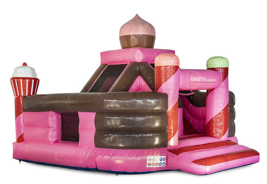 Castello gonfiabile su misura Kwanten van Esch Funcity Pastry realizzato con la tua identità aziendale presso JB Gonfiabili Italia. Ordina online gonfiabili personalizzati di tutte le forme e dimensioni