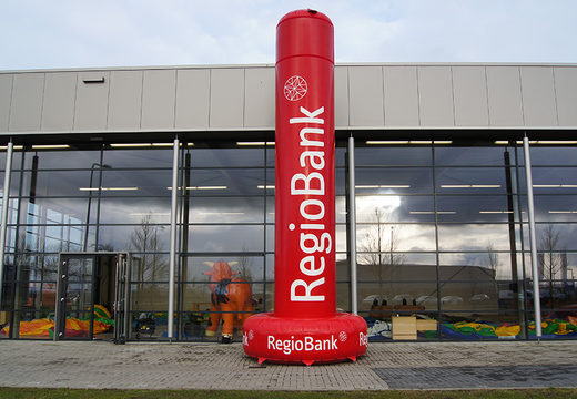 Koop mega opblaasbare Regiobank lichtpilaar. Bestel uw inflatable promotiezuilen nu online bij JB Inflatables Nederland