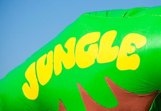 Castello gonfiabile bambini nella giungla con palline con un oggetto 3D sul tetto e divertenti immagini alle pareti. Ordina i gonfiabili per bambini online su JB Gonfiabili Italia