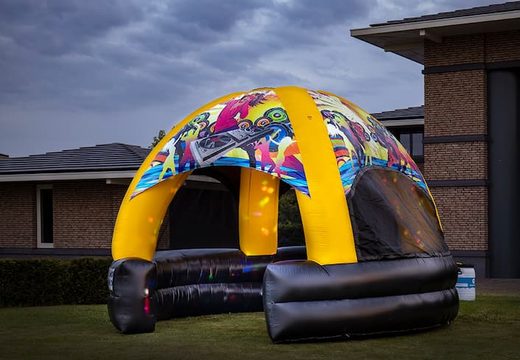 Groot opblaasbaar overdekt bubble springkussen met schuim te koop in thema disco dome xl voor kids