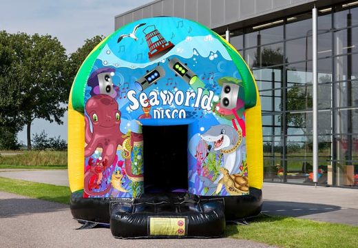 Vendo castello gonfiabile multi-tema da discoteca da 5,5 m in tema Seaworld per bambini. Ordina ora i castelli gonfiabil online su JB Gonfiabili Italia