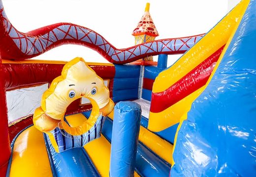 Acquista una castello gonfiabile multifunzione Funcity Rollercoaster con scivolo per bambini. Ordina i castelli gonfiabili online su JB Gonfiabili Italia