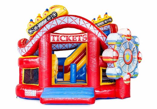 Ordina un castello gonfiabile multifunzionale Funcity Rollercoaster per bambini. Acquista castelli gonfiabili online su JB Gonfiabili Italia