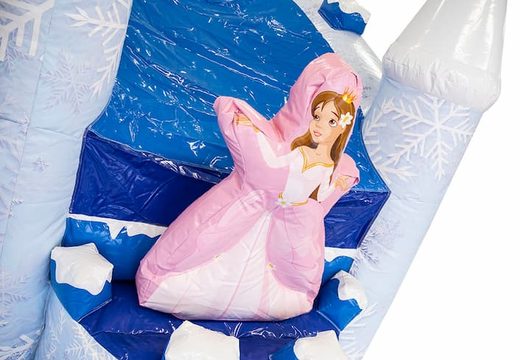 Castello gonfiabile a tema ghiaccio con scivolo e oggetti 3D per bambini. Ordina i castelli gonfiabili online su JB Gonfiabili Italia