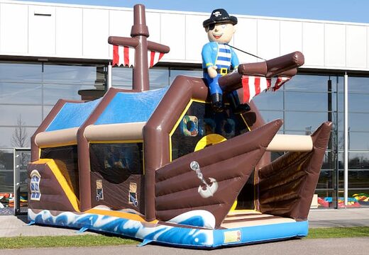 Acquistare un gioco gonfiabile spara palline con scivolo e tetto