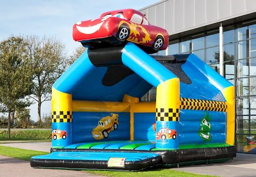 Super castello gonfiabile con tetto a tema auto per bambini. Acquista castelli gonfiabili online su JB Gonfiabili Italia
