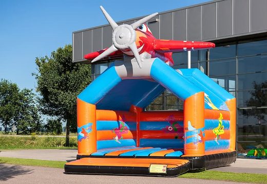 Super castello gonfiabile per aeroplani con animazioni felici per i bambini. Ordina i castelli gonfiabili online su JB Gonfiabili Italia