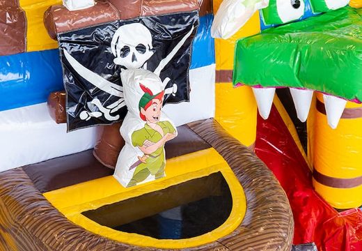 Acquista mini castello gonfiabile multigiocatore a tema pirata con scivolo per bambini. Ordina i castelli gonfiabili online su JB Gonfiabili Italia