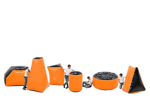 Acquista un set di ostacoli da battaglia arancione gonfiabile di 6 pezzi per grandi e piccini. Ordina ora i set di ostacoli da battaglia gonfiabili online su JB Gonfiabili Italia