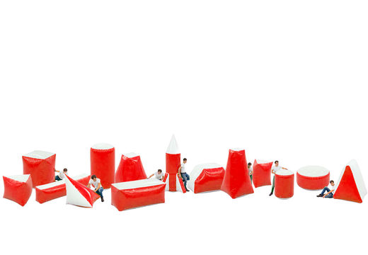 Set di ostacoli da battaglia di 14 pezzi gonfiabili di colore rosso per grandi e piccini. Ordina ora i set di ostacoli da battaglia gonfiabili online su JB Gonfiabili Italia