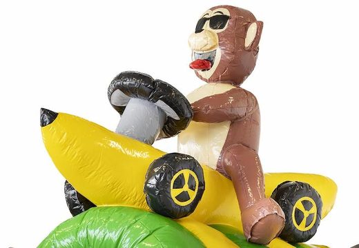Gonfiabile gonfiabile a tema della scimmia della banana con lo scivolo da vendere per i bambini