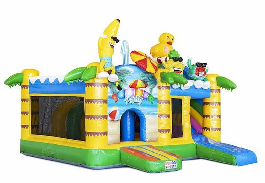 Ordina un castello gonfiabile gonfiabile con scivolo a tema festa estiva per bambini