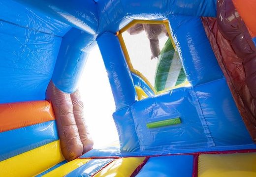 Ordina un castello gonfiabile gonfiabile a tema aloha con scivolo per bambini