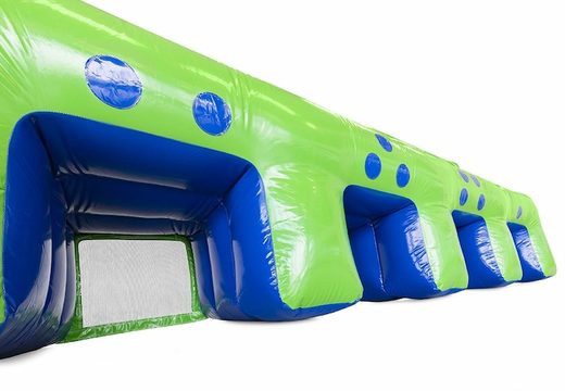 Ordina parete shuffleboard calcio gonfiabile in verde con blu per bambini