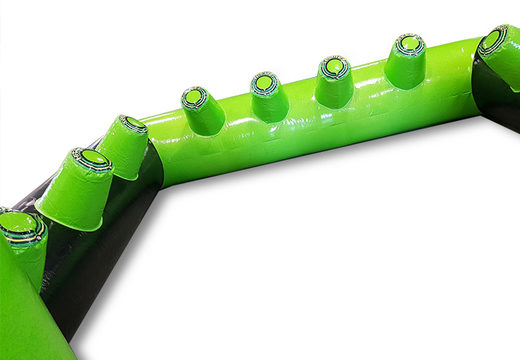 Ordina imbarco gonfiabile per giochi interattivi in ​​verde e nero