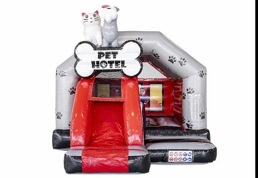 Acquista una combinazione di scivolo gonfiabile con scivolo a tema hotel animale per bambini