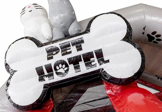 Acquista una combinazione di scivoli gonfiabili gonfiabili con scivolo a tema hotel animale per bambini