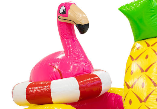 Acquista castello gonfiabile gonfiabile nel tema Flamingo con stampe che si abbinano al tema per i bambini. Ordina i castelli gonfiabili online su JB Gonfiabili Italia