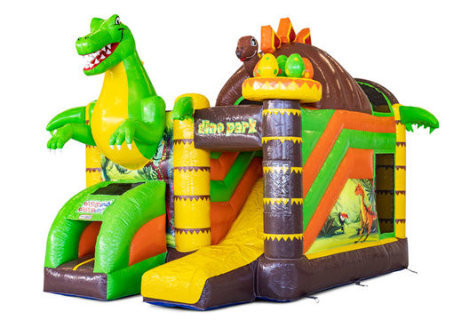 Acquista il castello gonfiabile coperto Mini Multiplay con scivolo a tema Dino per bambini. Ordina ora i castelli gonfiabili gonfiabili da JB Gonfiabili Italia