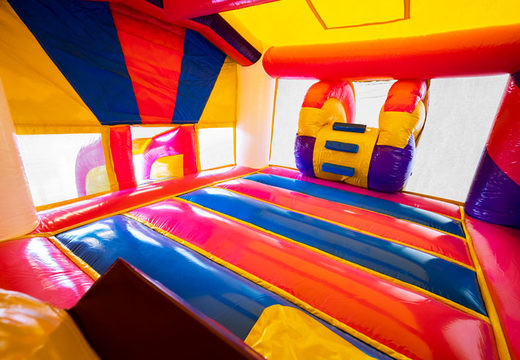 Acquista il castello gonfiabile per bambini a tema Slide Park Combo Unicorno. Buttafuori gonfiabili con scivolo ordina ora online su JB Gonfiabili Italia