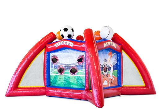 Ordina giochi sportivi gonfiabili combinati calcio, baseball, baseball, basket