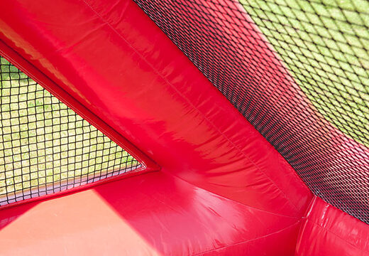 Ottieni una porta da calcio gonfiabile rossa delle dimensioni di una porta da futsal per grandi e piccini. Ordina ora la porta da calcio gonfiabile online su JB Inflatables Netherlands
