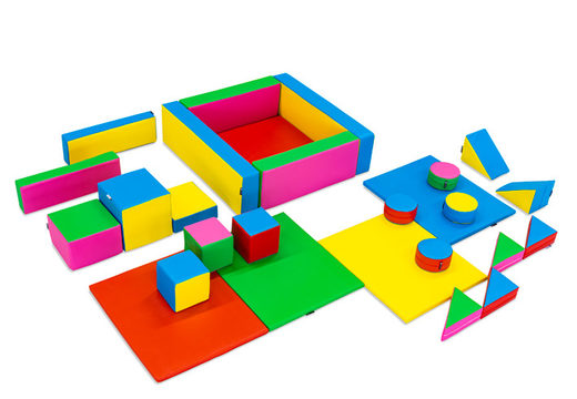 Set Softplay XL a tema standard con blocchi colorati per giocare
