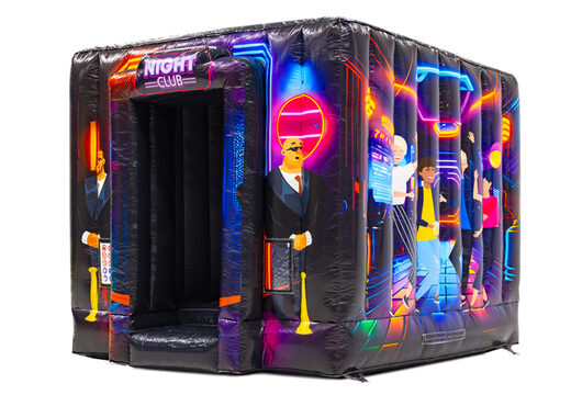 Castello gonfiabile a forma di cubo con sorvegliante di sicurezza per discoteca disponibile per l'acquisto online