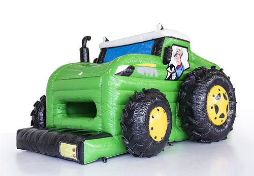Koop maatwerk mini run tractor strombaan voor zowel indoor als outdoor. Bestel opblaasbare stormbanen nu online bij JB Promotions Nederland